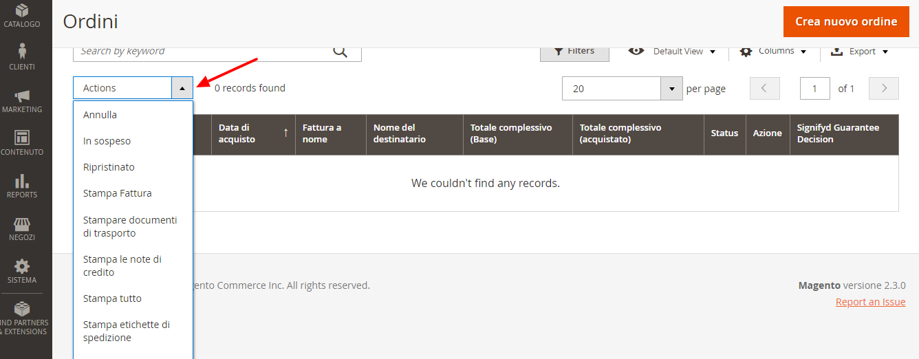 Gestione degli Ordini in Magento 2