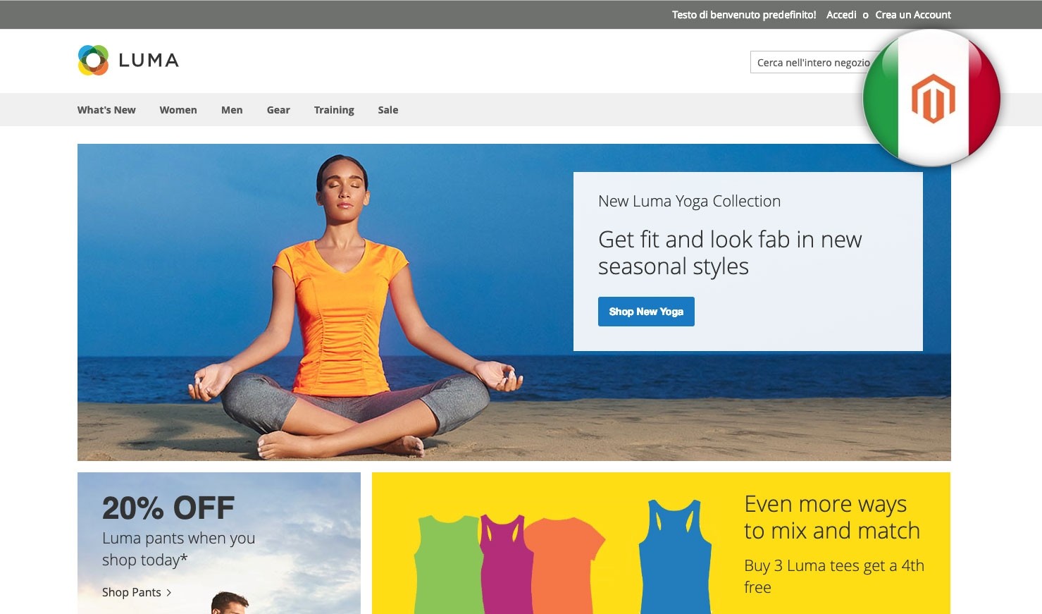 Impostare Magento 2 in Italiano
